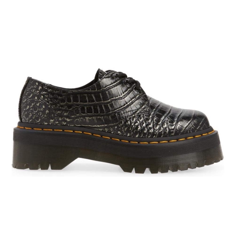 {Dr. martens} 1461 Quad croc print platform derby - Picture 2 of 5